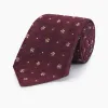 Burgundy Illusion Flower Silk Tie sold by Turnbull & Asser