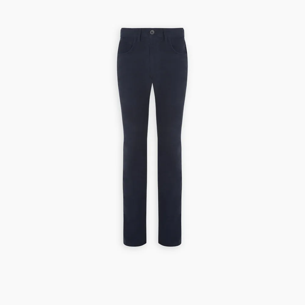 Hanley Navy Moleskin 5-Pocket Trousers sold by Turnbull & Asser product image thumbnail 4