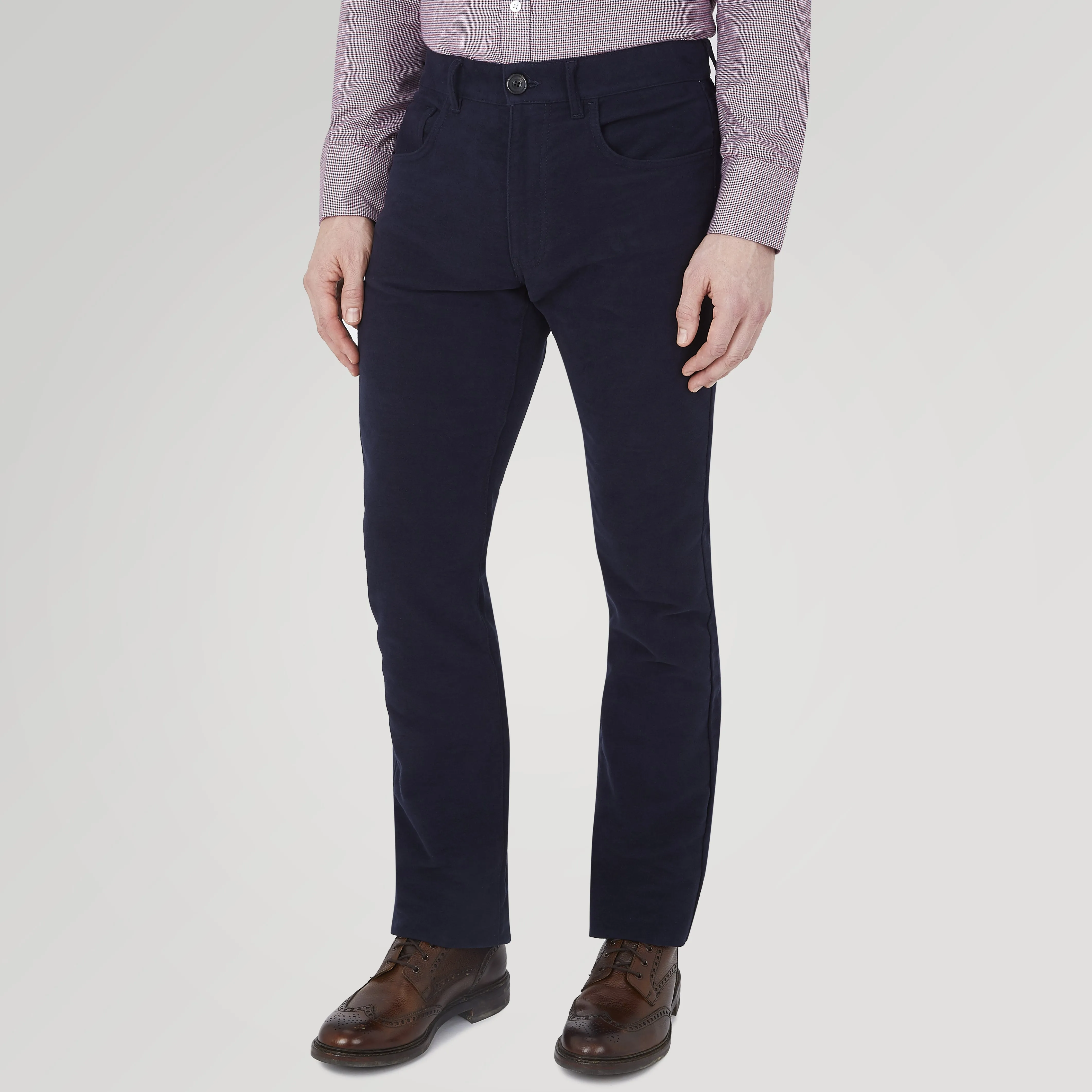 Hanley Navy Moleskin 5-Pocket Trousers sold by Turnbull & Asser product image thumbnail 2
