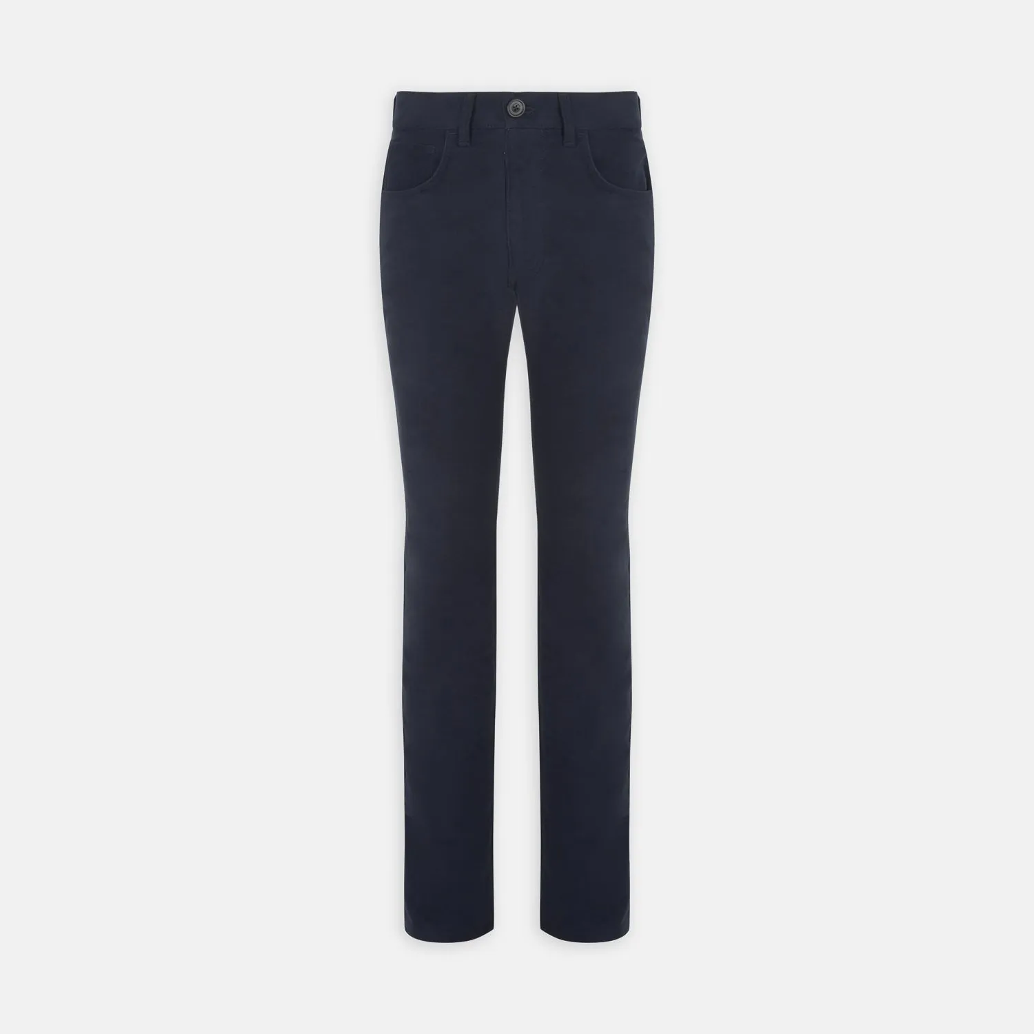 Hanley Navy Moleskin 5-Pocket Trousers sold by Turnbull & Asser