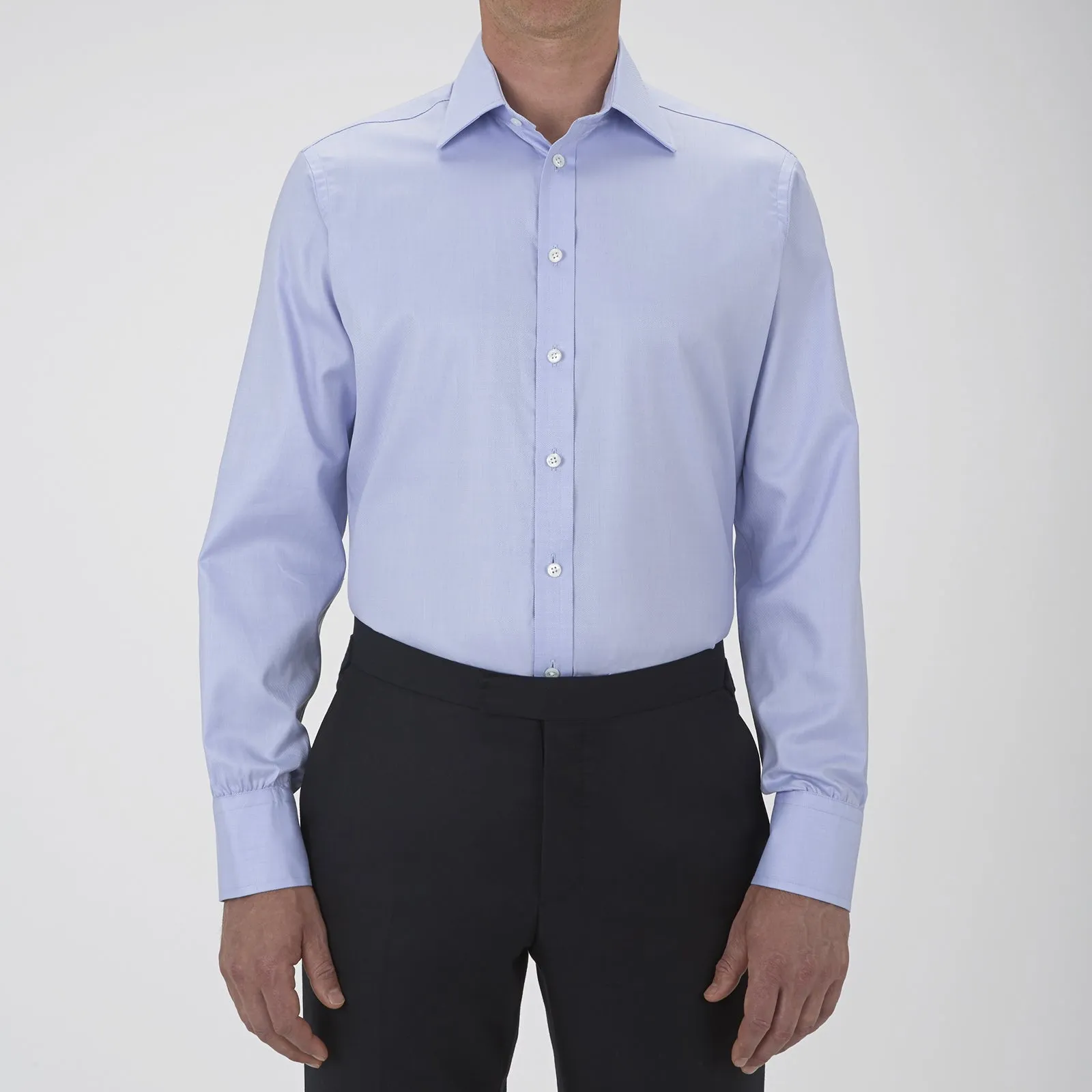 Blue Sea Island Quality Cotton Twill Shirt with T&A Collar and 3-Button Cuffs sold by Turnbull & Asser product image thumbnail 2