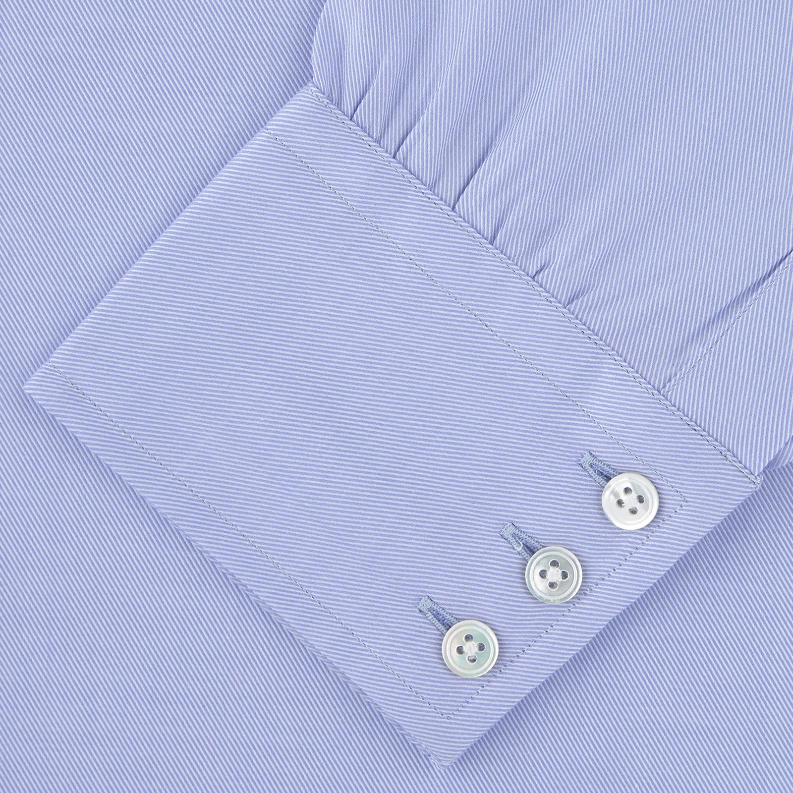 Blue Sea Island Quality Cotton Twill Shirt with T&A Collar and 3-Button Cuffs sold by Turnbull & Asser product image thumbnail 4