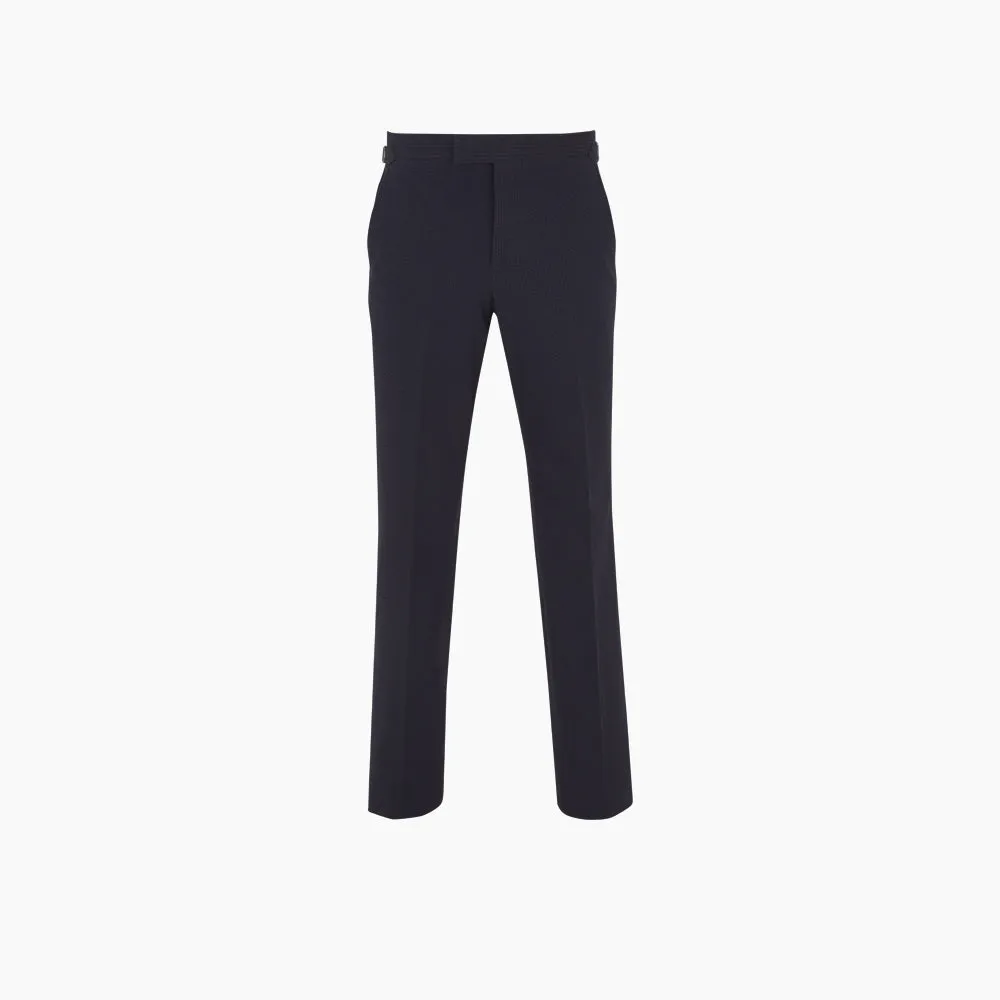 Navy Cotton Seersucker Trousers sold by Turnbull & Asser product image thumbnail 3