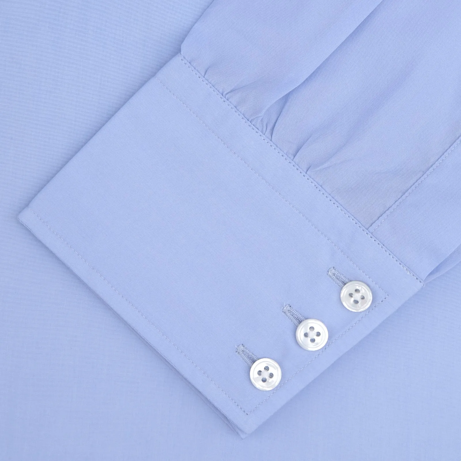 Two-Fold 200 Blue Cotton Shirt with T&A Collar and 3-Button Cuffs sold by Turnbull & Asser product image thumbnail 4