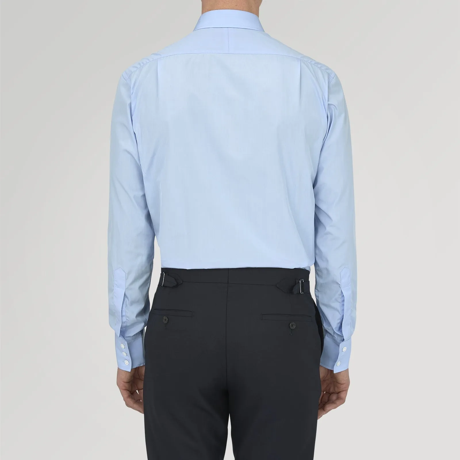 Two-Fold 200 Blue Cotton Shirt with T&A Collar and 3-Button Cuffs sold by Turnbull & Asser product image thumbnail 3