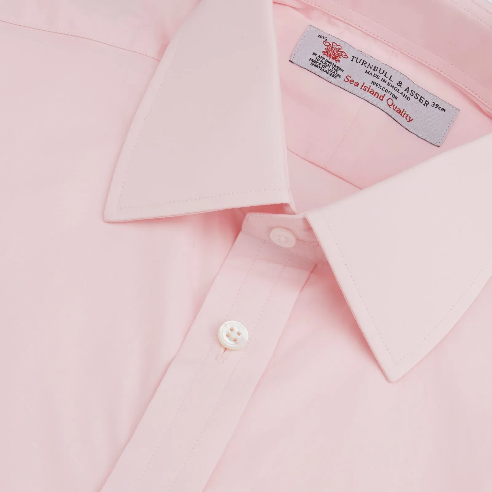 Pink Sea Island Quality Cotton Shirt with T&A Collar and Double Cuffs sold by Turnbull & Asser product image thumbnail 5