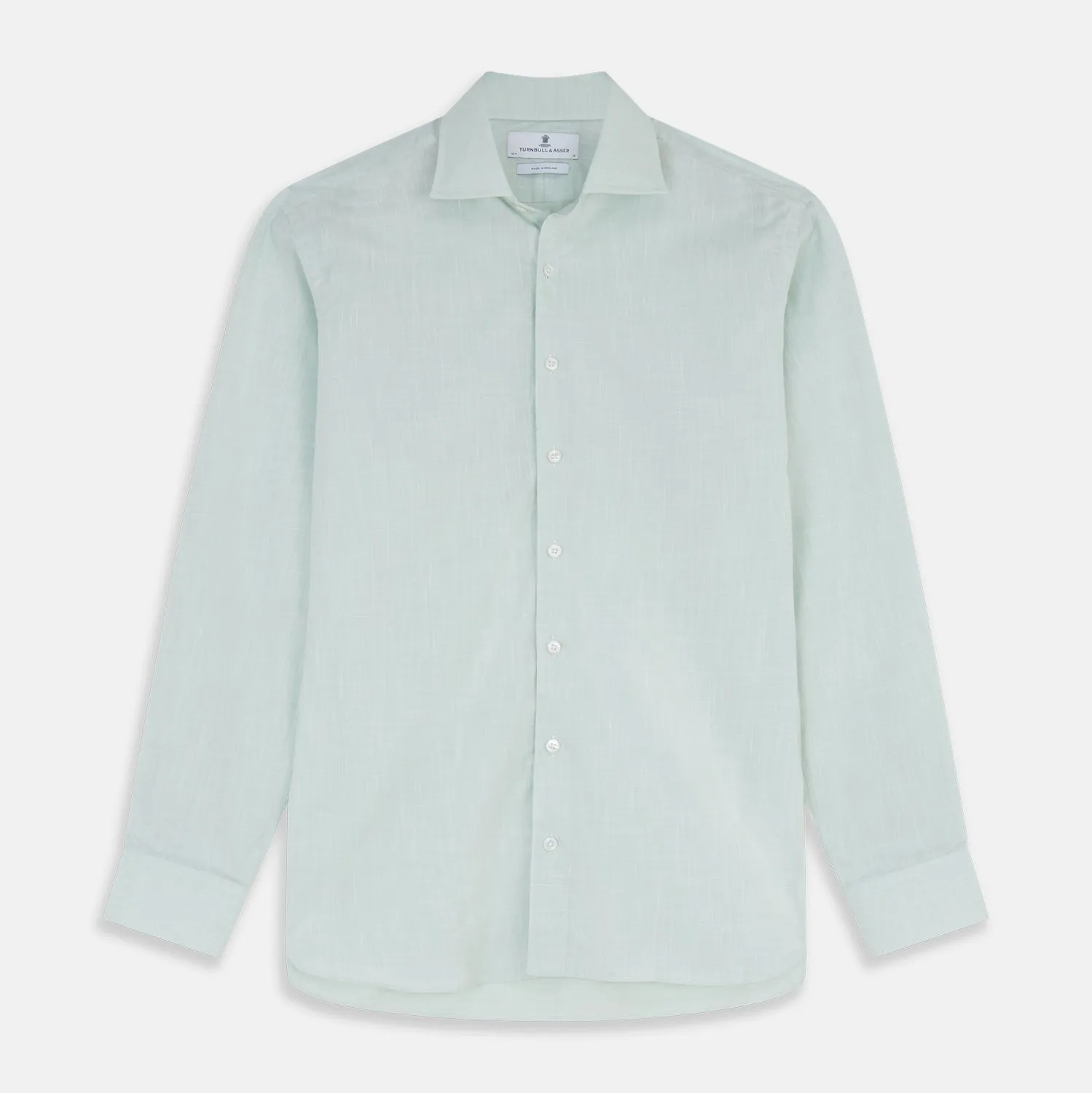 Light Green Chambray Tailored Fit Shelton Shirt sold by Turnbull & Asser