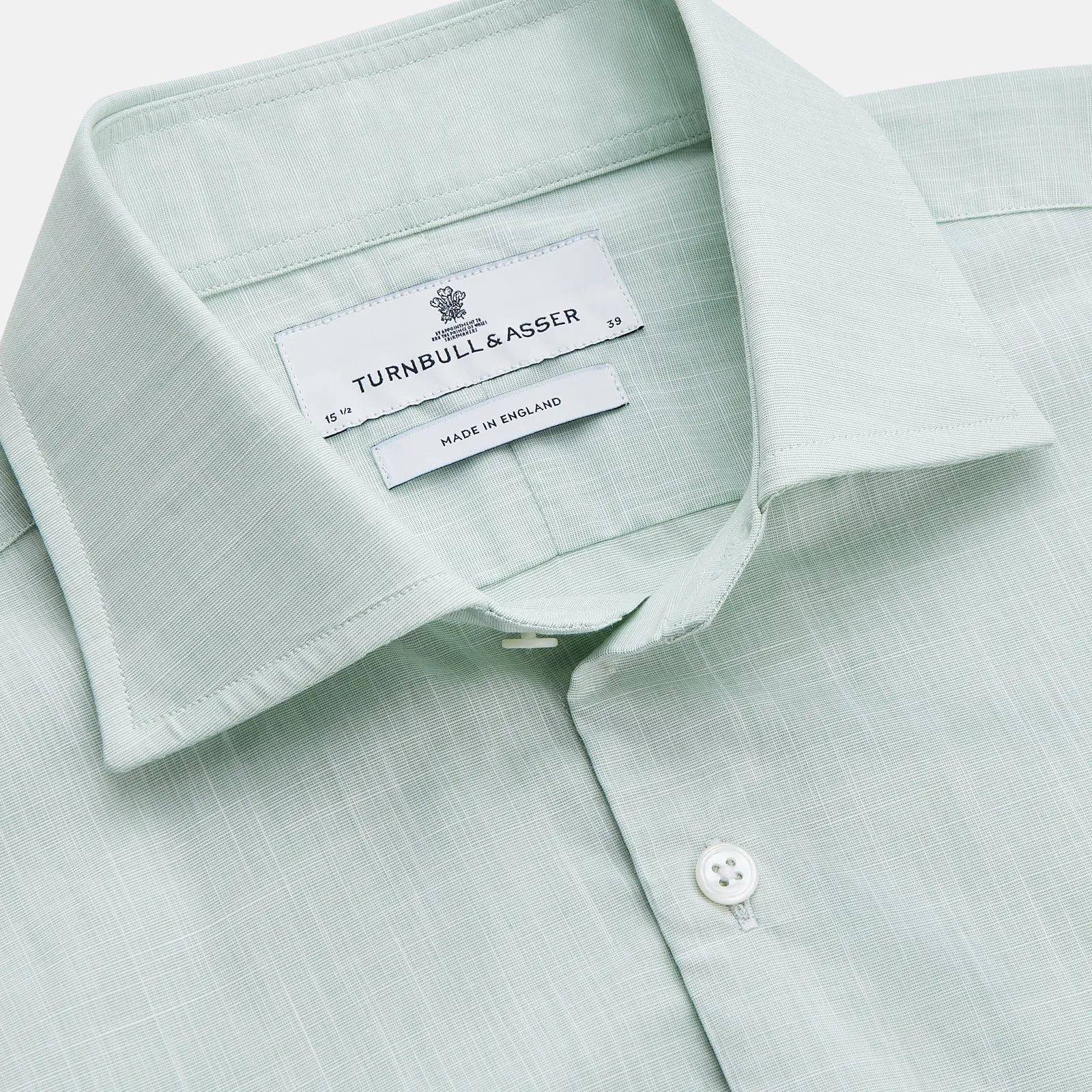 Light Green Chambray Tailored Fit Shelton Shirt sold by Turnbull & Asser product image thumbnail 2