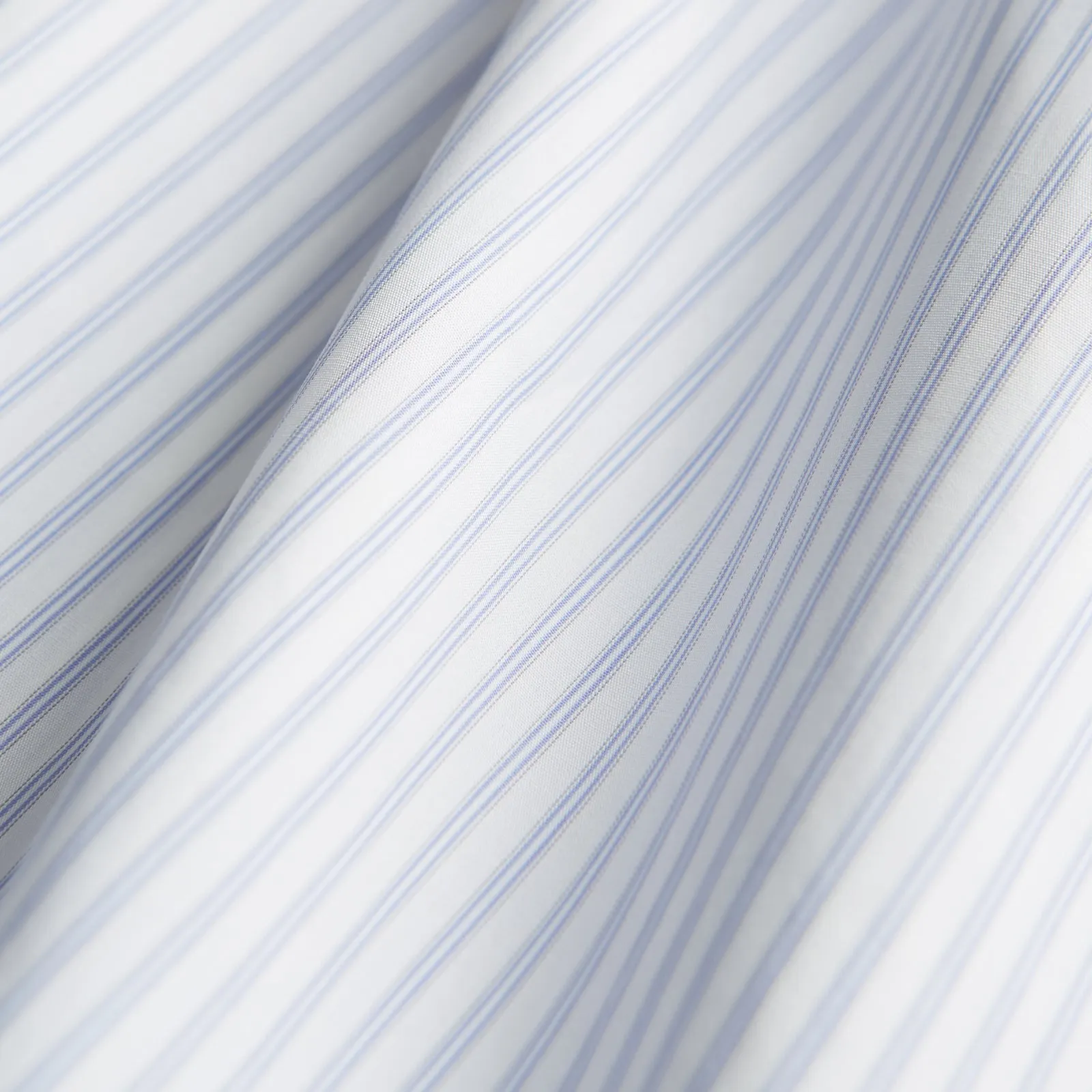 Pale Blue and White Multi-stripe Cotton Regular Fit Mayfair Shirt sold by Turnbull & Asser product image thumbnail 4