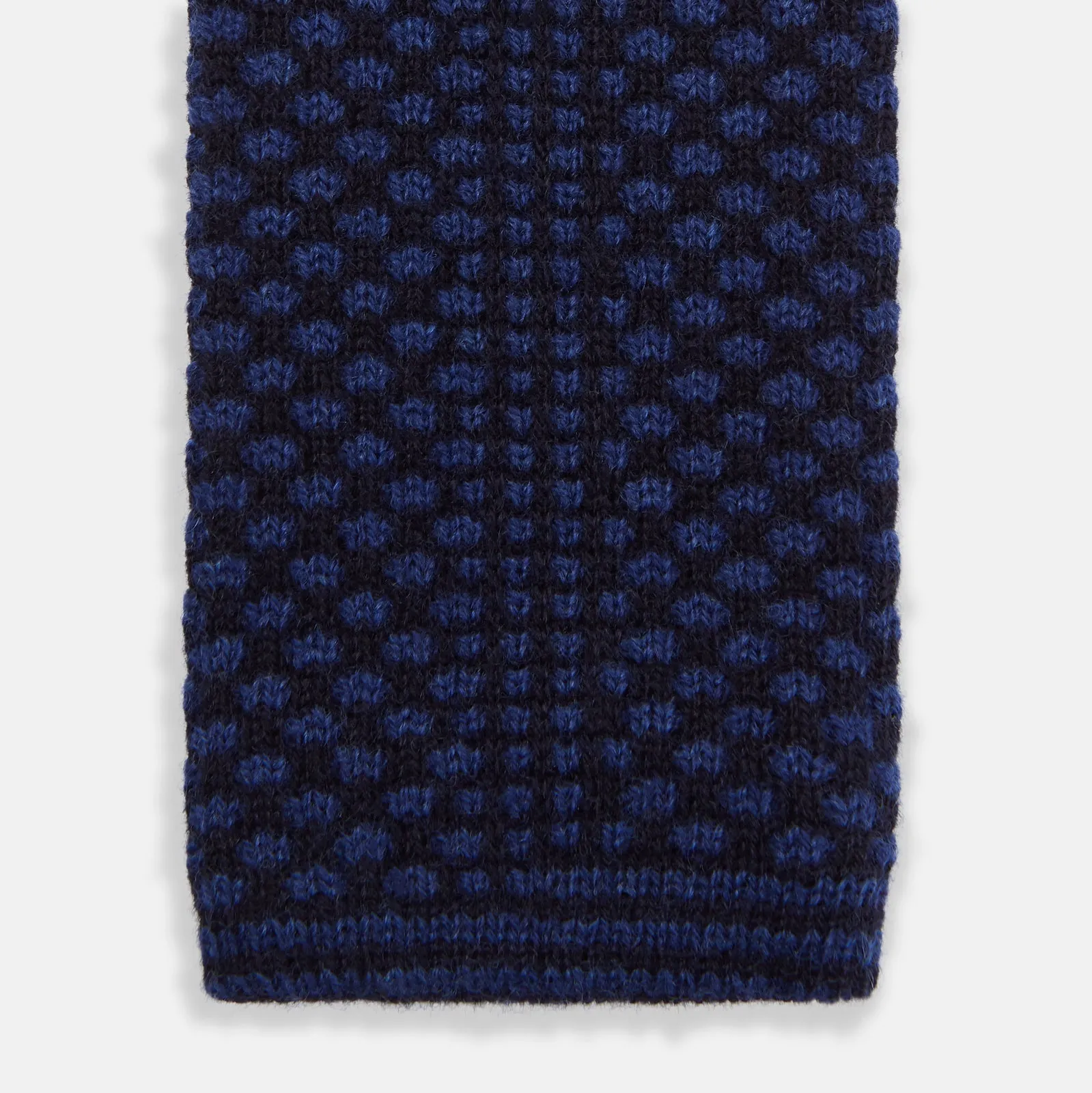Navy Multi Cashmere Knitted Tie sold by Turnbull & Asser product image thumbnail 4