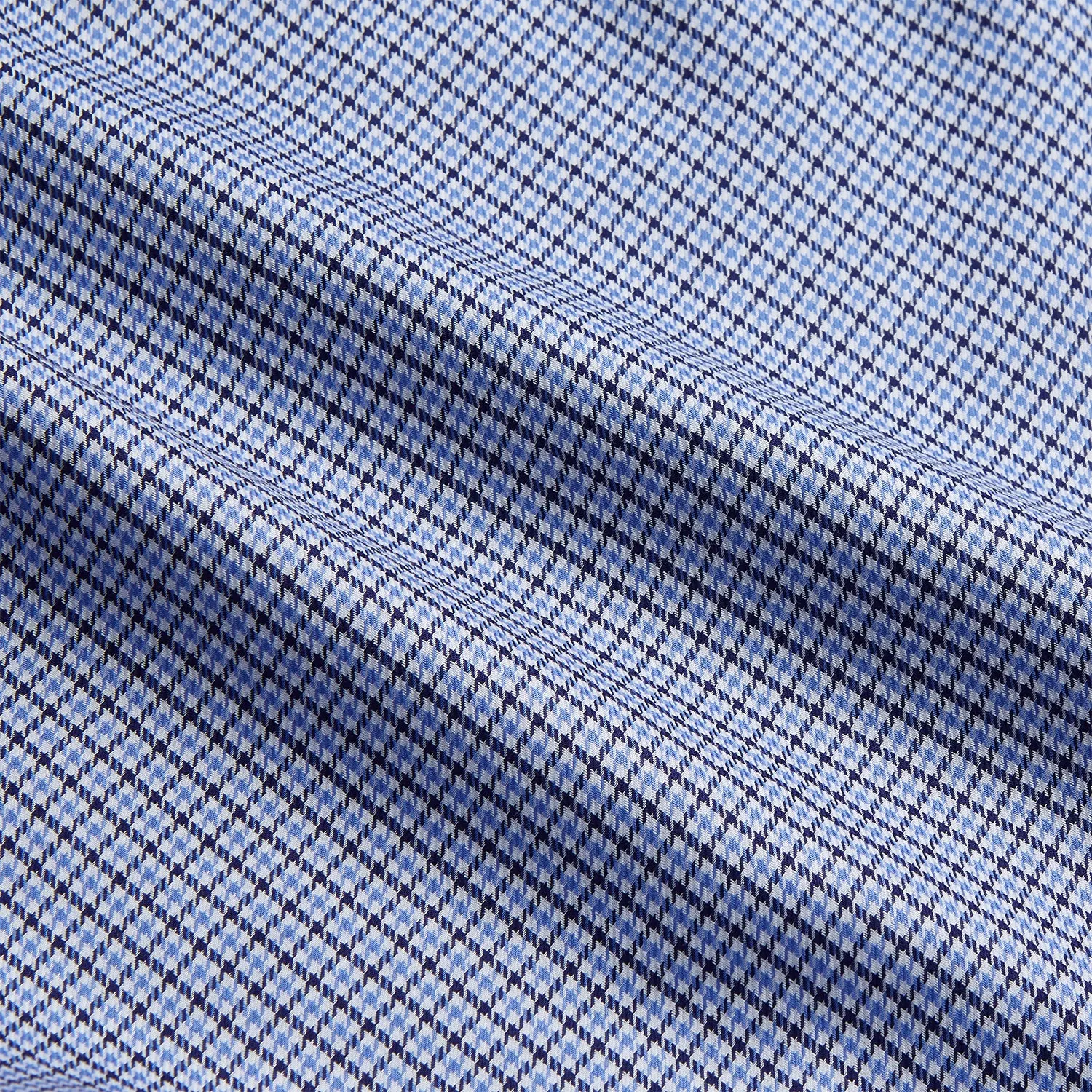 Blue Multi Check Contrast Cotton Gown sold by Turnbull & Asser product image thumbnail 4