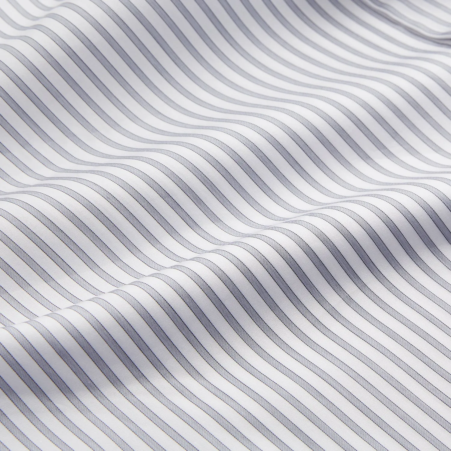 Grey Multi Stripe Tailored Fit Twill Shirt with Kent Collar and 2 Button Cuffs sold by Turnbull & Asser product image thumbnail 4