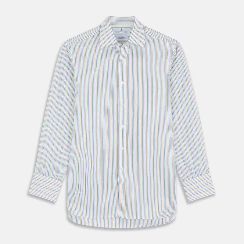Yellow Multi Blazer Stripe Regular Fit Mayfair Shirt sold by Turnbull & Asser
