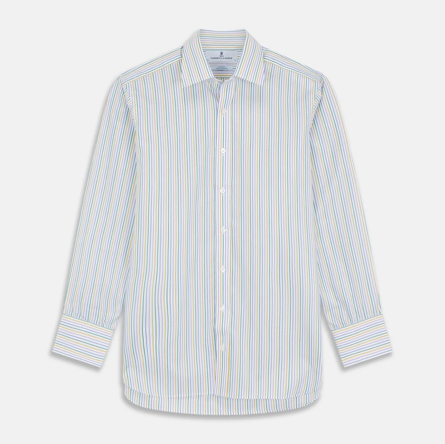 Yellow Multi Blazer Stripe Regular Fit Mayfair Shirt sold by Turnbull & Asser