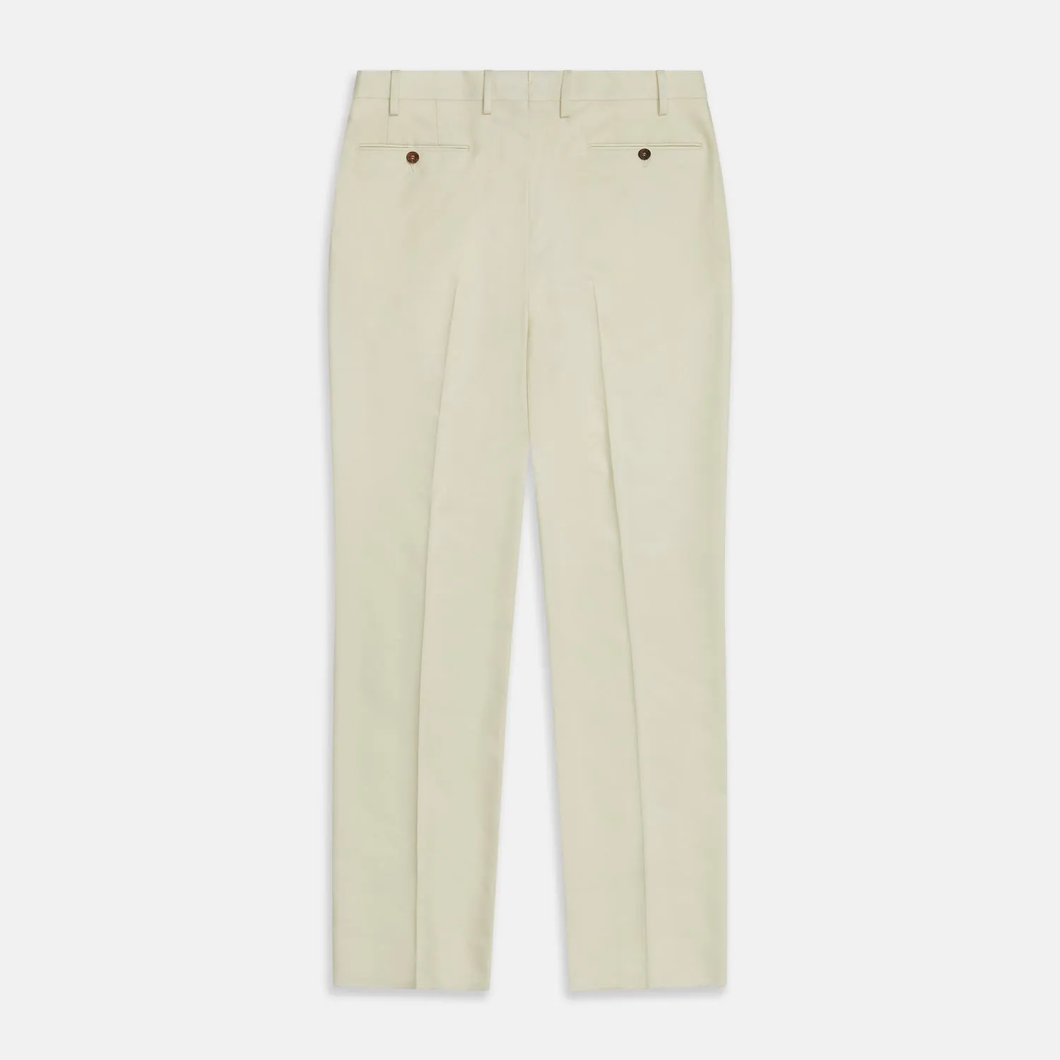 Cream Lightweight Wool Pleated Jasper Trouser sold by Turnbull & Asser product image thumbnail 5