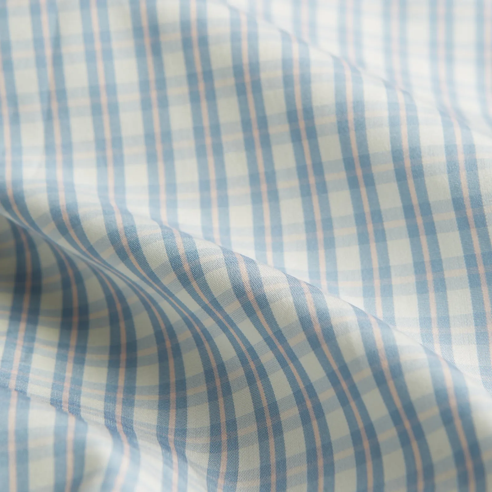 Pale Blue Multi Check Cotton Regular Fit Mayfair Shirt sold by Turnbull & Asser product image thumbnail 4