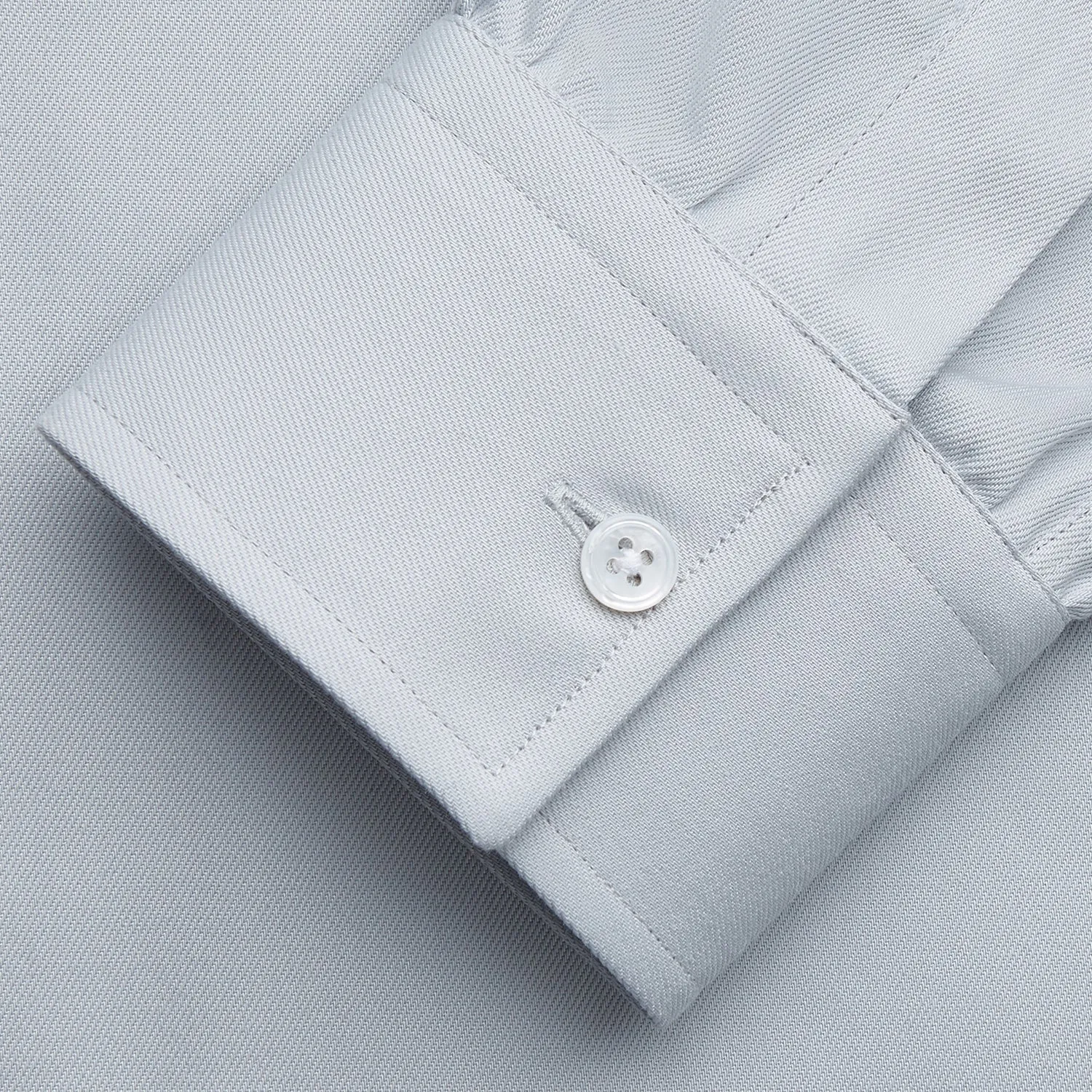 Grey Weekend Fit Shirt with Dorset Collar and 1 Button Cuffs sold by Turnbull & Asser product image thumbnail 3