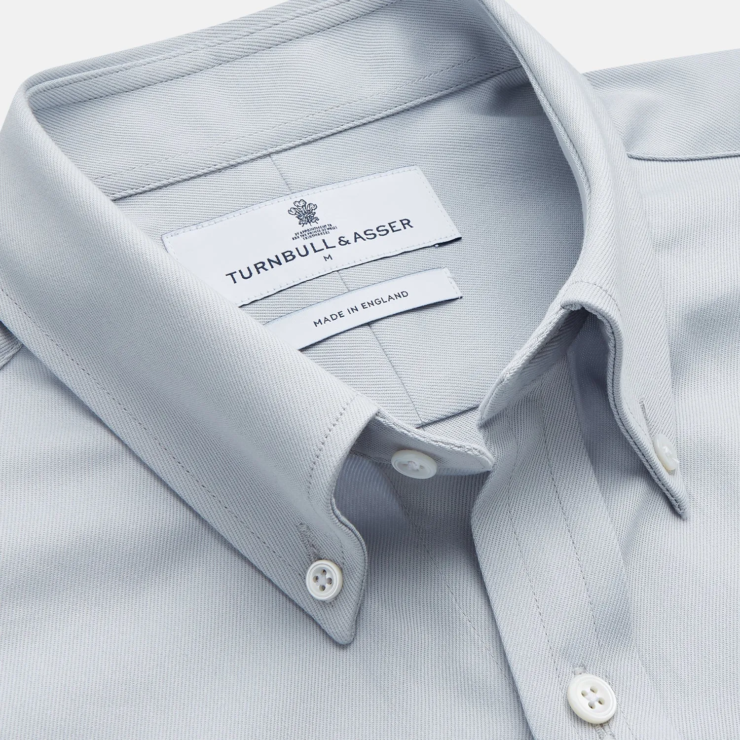 Grey Weekend Fit Shirt with Dorset Collar and 1 Button Cuffs sold by Turnbull & Asser product image thumbnail 2