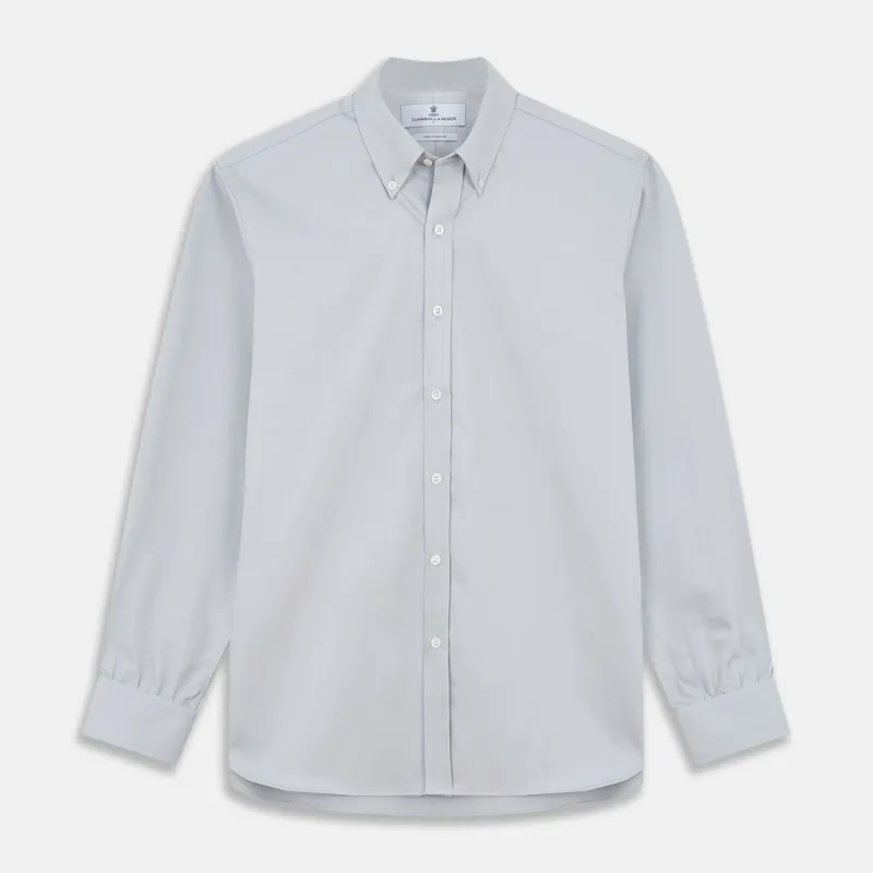 Grey Weekend Fit Shirt with Dorset Collar and 1 Button Cuffs sold by Turnbull & Asser