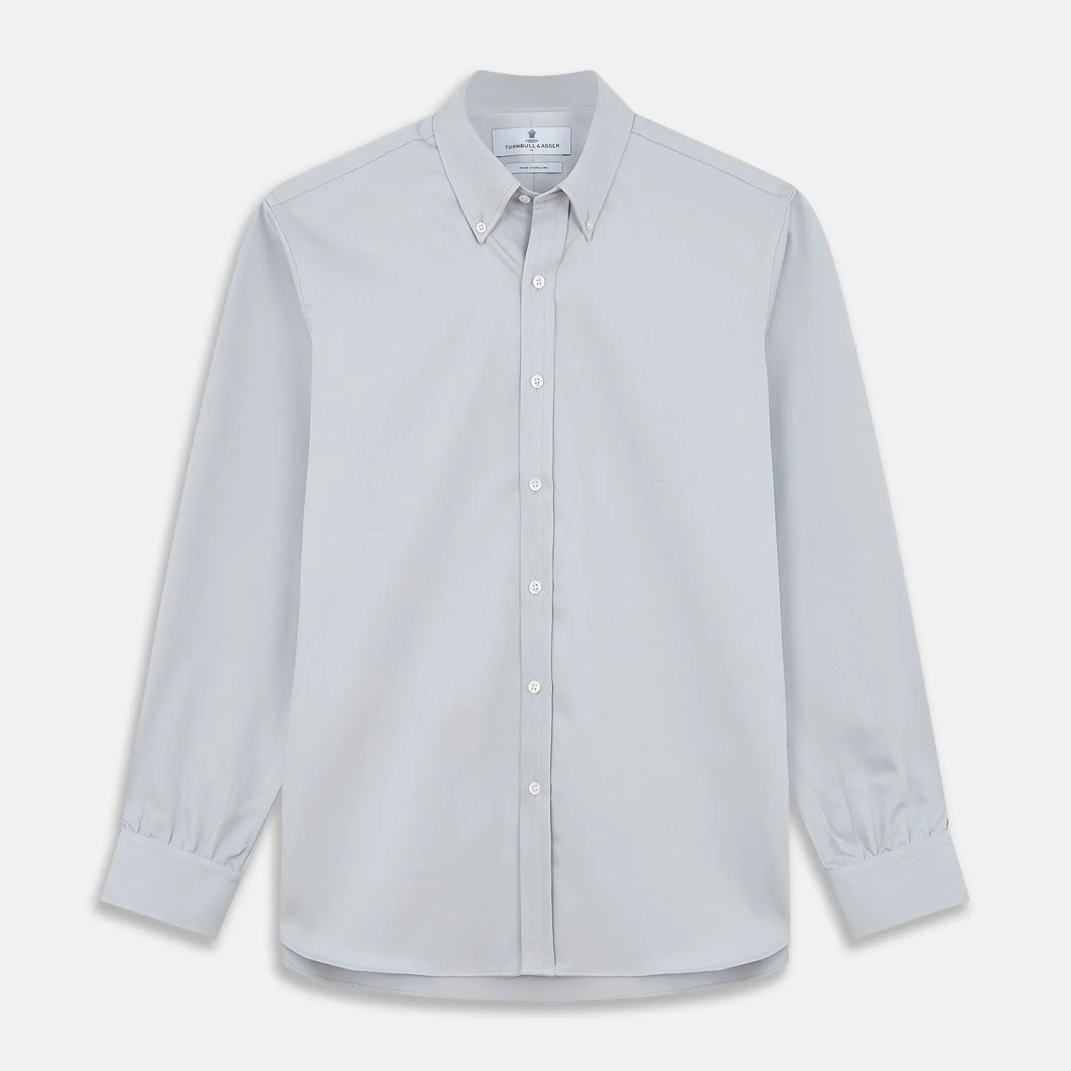 Grey Weekend Fit Shirt with Dorset Collar and 1 Button Cuffs sold by Turnbull & Asser
