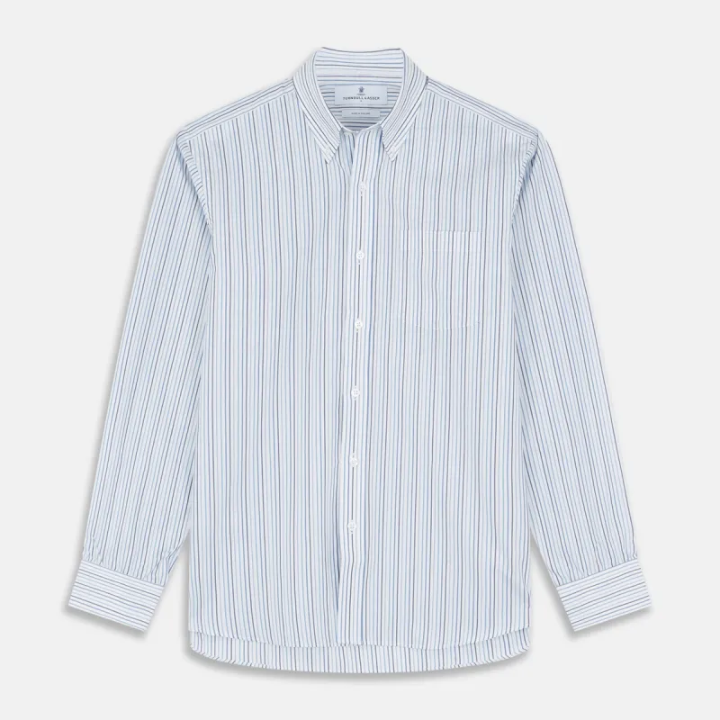 Blue Multi Blazer Stripe Weekend Fit Suffolk Shirt sold by Turnbull & Asser