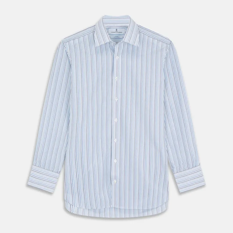 Blue Multi Blazer Stripe Regular Fit Mayfair Shirt sold by Turnbull & Asser