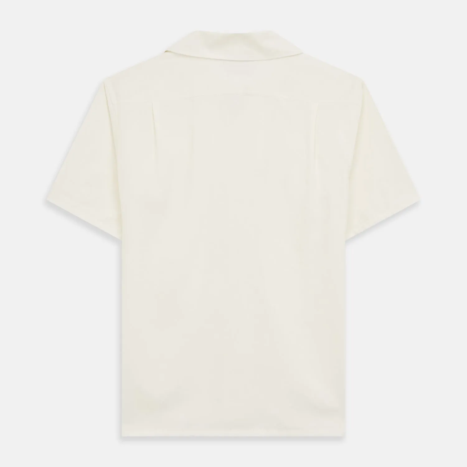 Cream Holiday Fit Silk Phillips Shirt with Revere Collar sold by Turnbull & Asser product image thumbnail 5