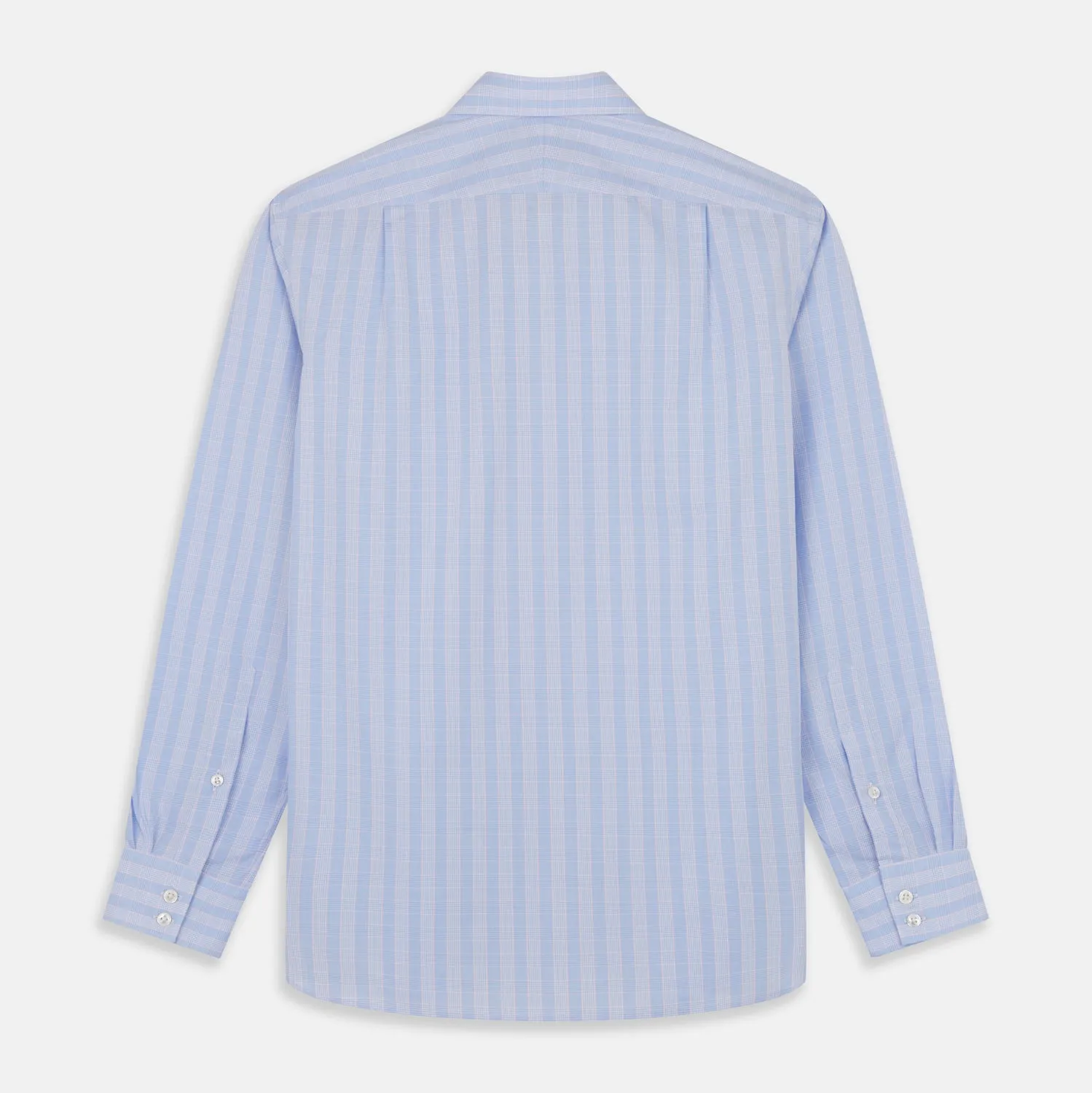 Pink and Blue Glen Check Tailored Fit Shirt with Kent Collar sold by Turnbull & Asser product image thumbnail 5