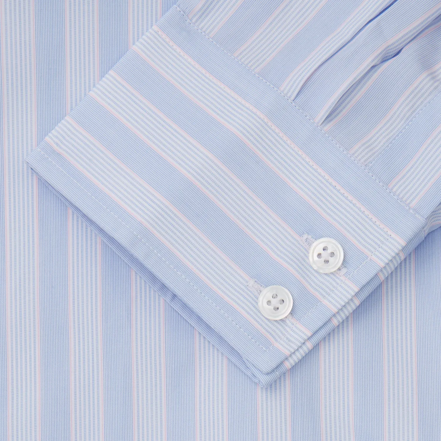 Pink and Blue Stripe Tailored Fit Shirt with Kent Collar sold by Turnbull & Asser product image thumbnail 3