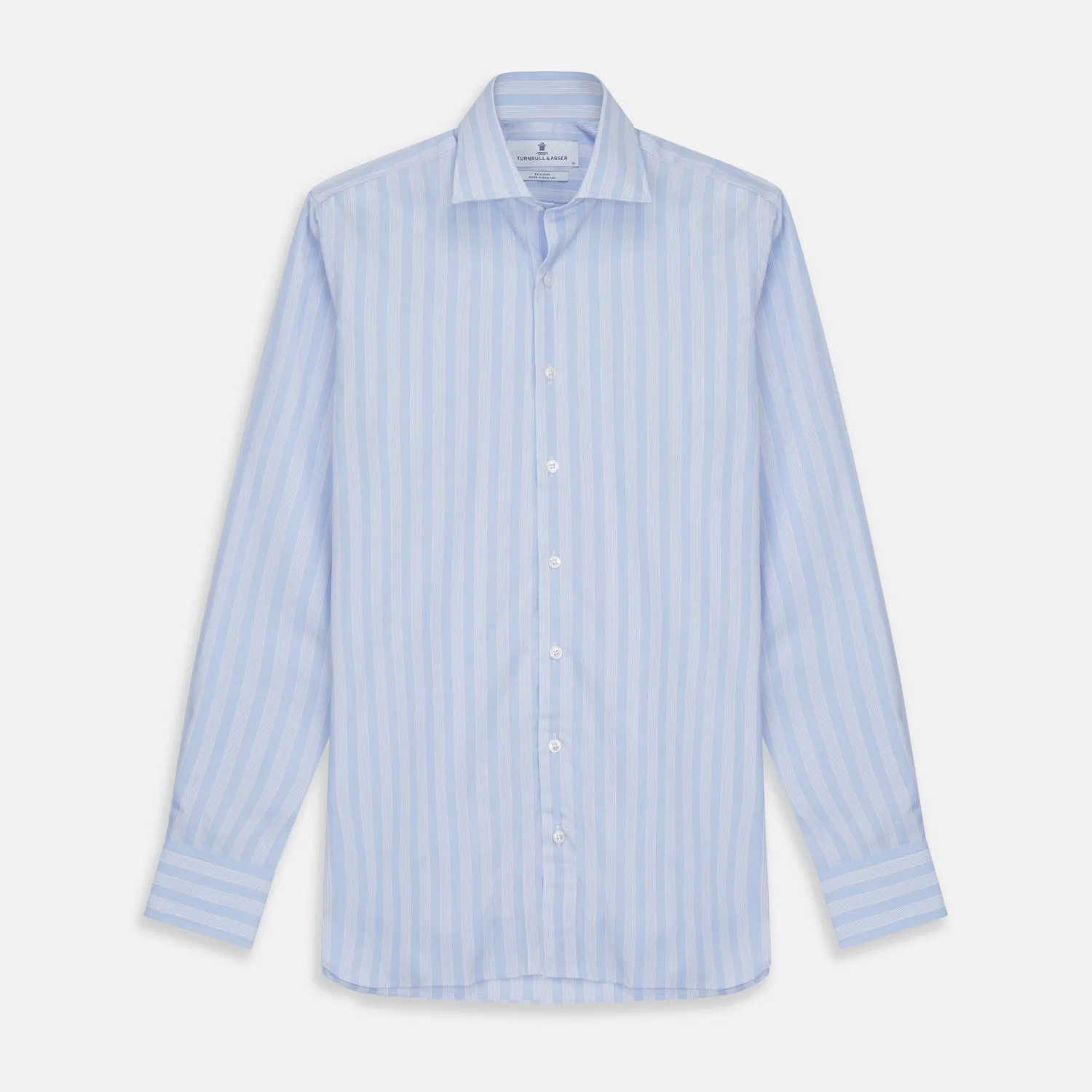 Pink and Blue Stripe Tailored Fit Shirt with Kent Collar sold by Turnbull & Asser