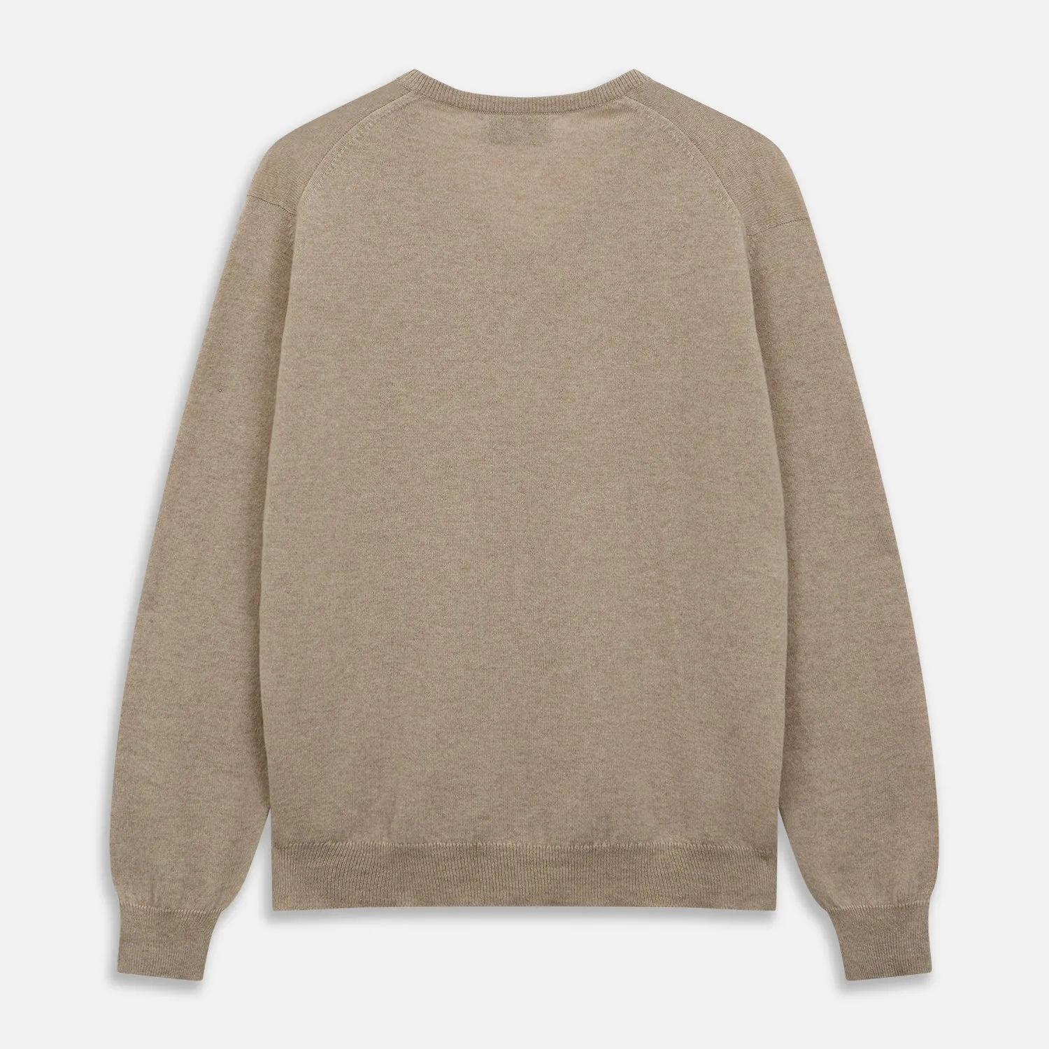 Beige Paden V-Neck Jumper sold by Turnbull & Asser product image thumbnail 3