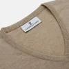 Beige Paden V-Neck Jumper sold by Turnbull & Asser