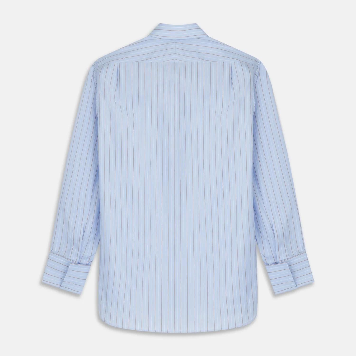 Beige Stripe Regular Fit Shirt with T&A Collar and Double Cuffs sold by Turnbull & Asser product image thumbnail 5