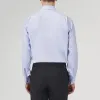 Light Blue Herringbone Sea Island Quality Cotton Shirt with T&A Collar and Double Cuffs sold by Turnbull & Asser
