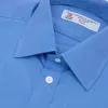 Dark Blue End-on-End Shirt with T&A Collar and Double Cuffs sold by Turnbull & Asser