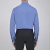 Dark Blue End-on-End Shirt with T&A Collar and Double Cuffs sold by Turnbull & Asser