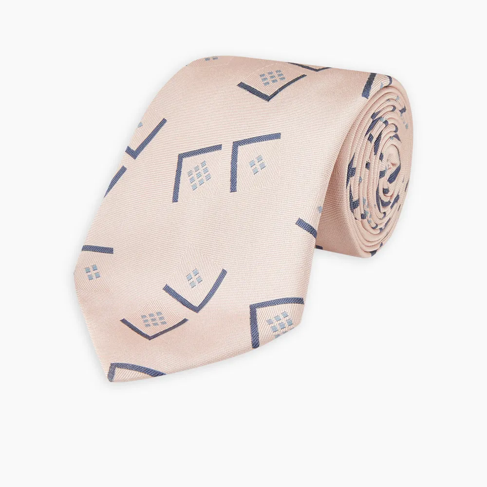 Pink Graphic Deco Silk Tie sold by Turnbull & Asser product image thumbnail 4