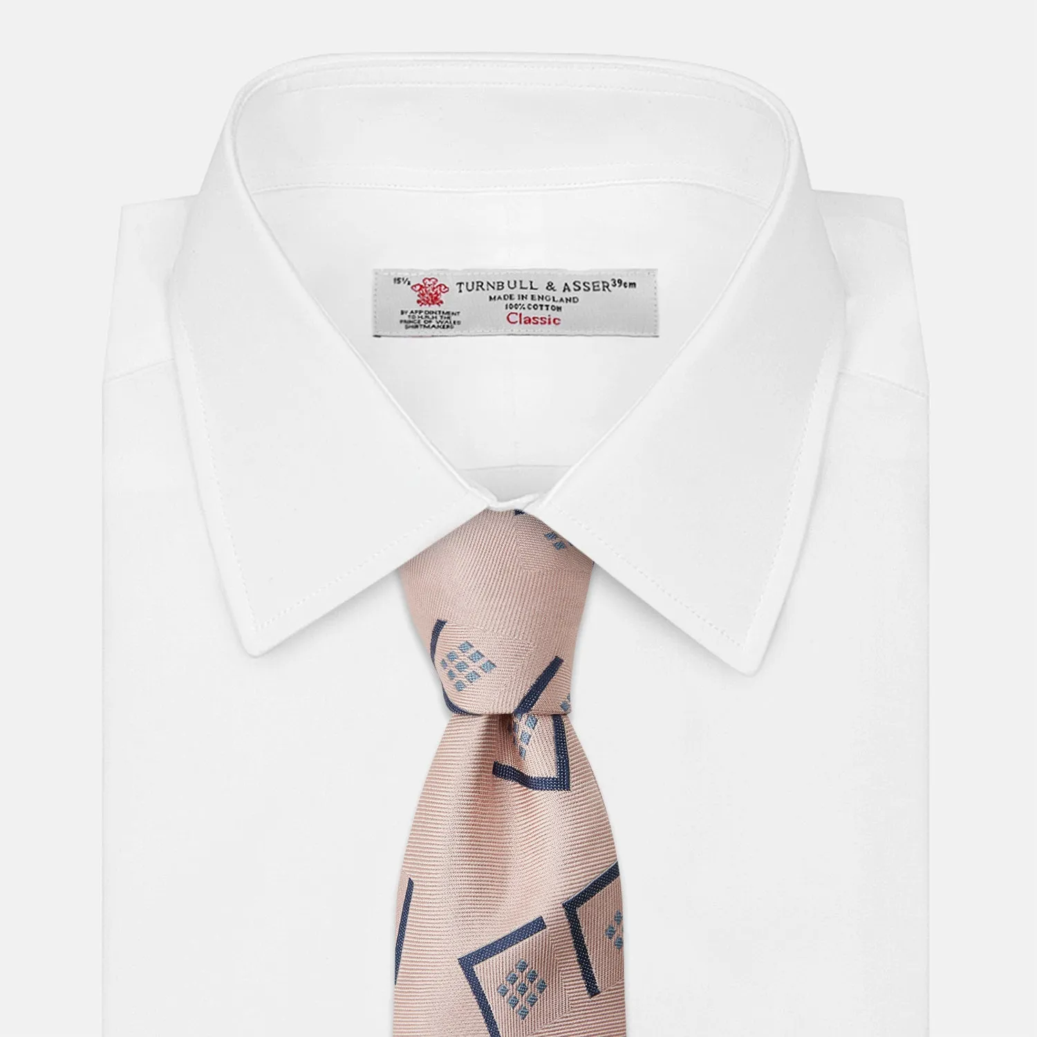 Pink Graphic Deco Silk Tie sold by Turnbull & Asser product image thumbnail 3