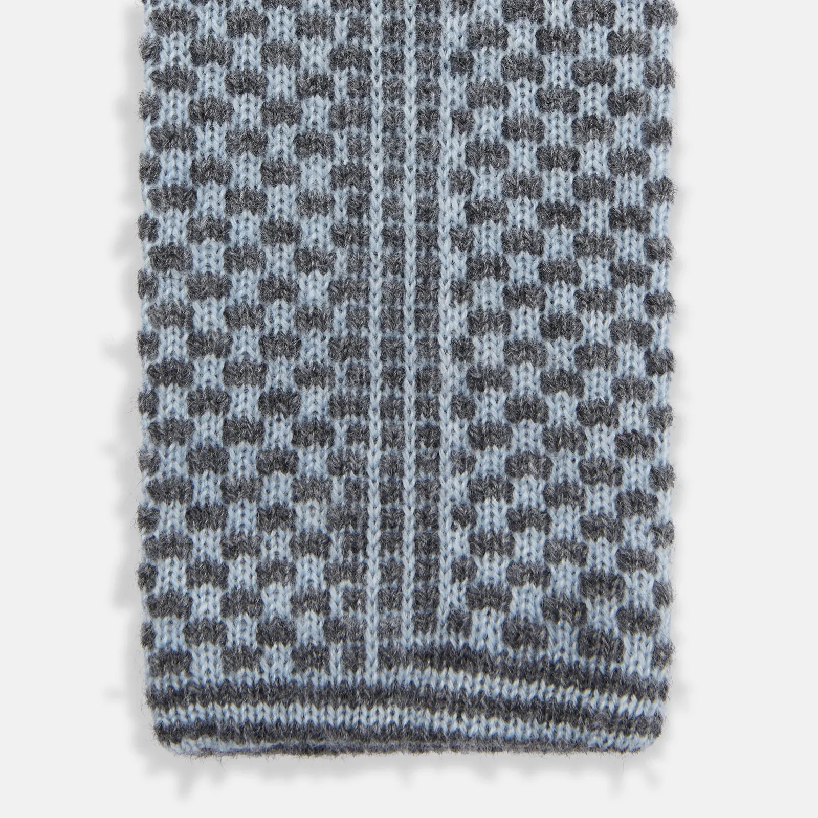 Pale Blue Multi Cashmere Knitted Tie sold by Turnbull & Asser product image thumbnail 4