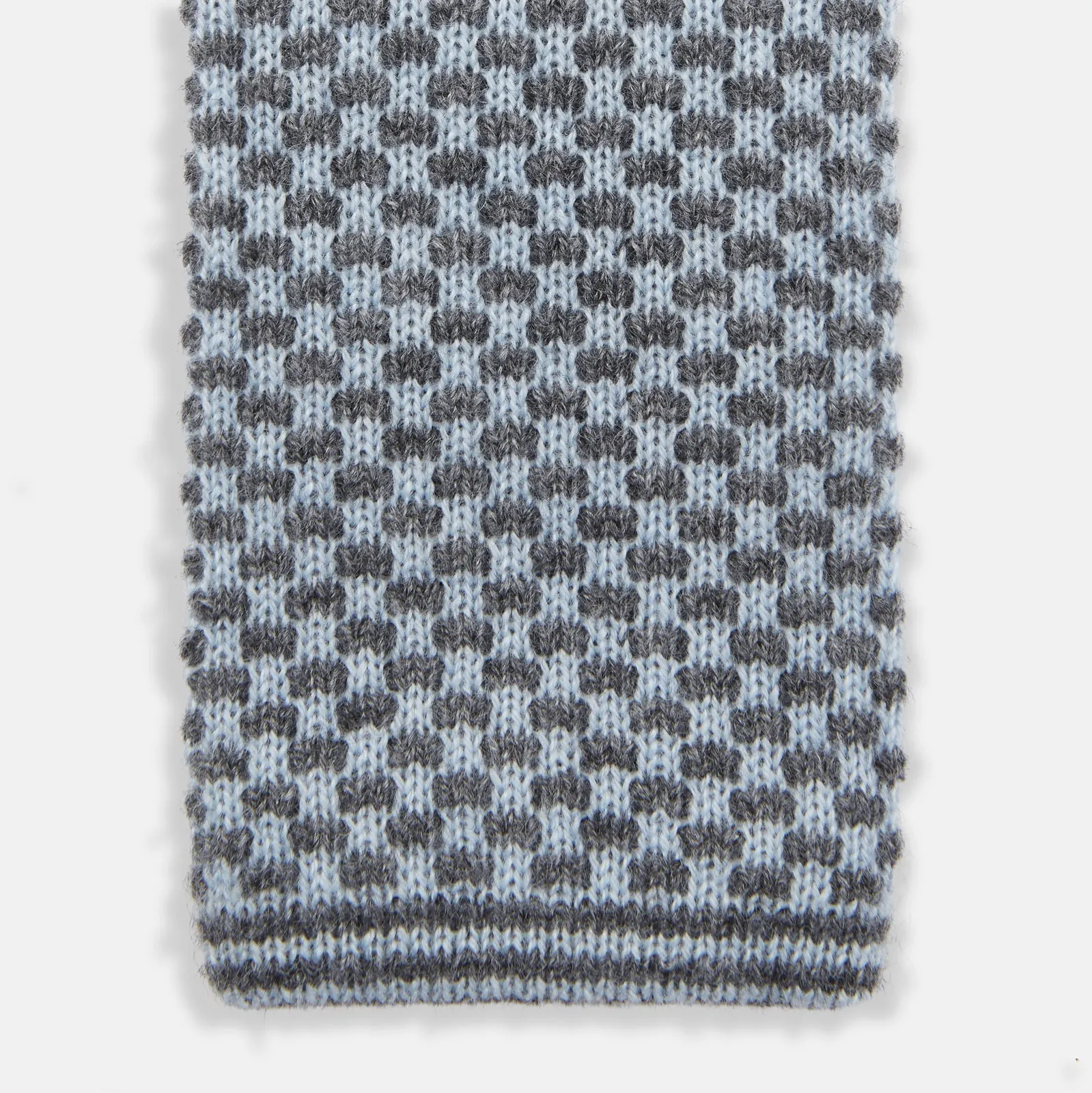Pale Blue Multi Cashmere Knitted Tie sold by Turnbull & Asser product image thumbnail 2