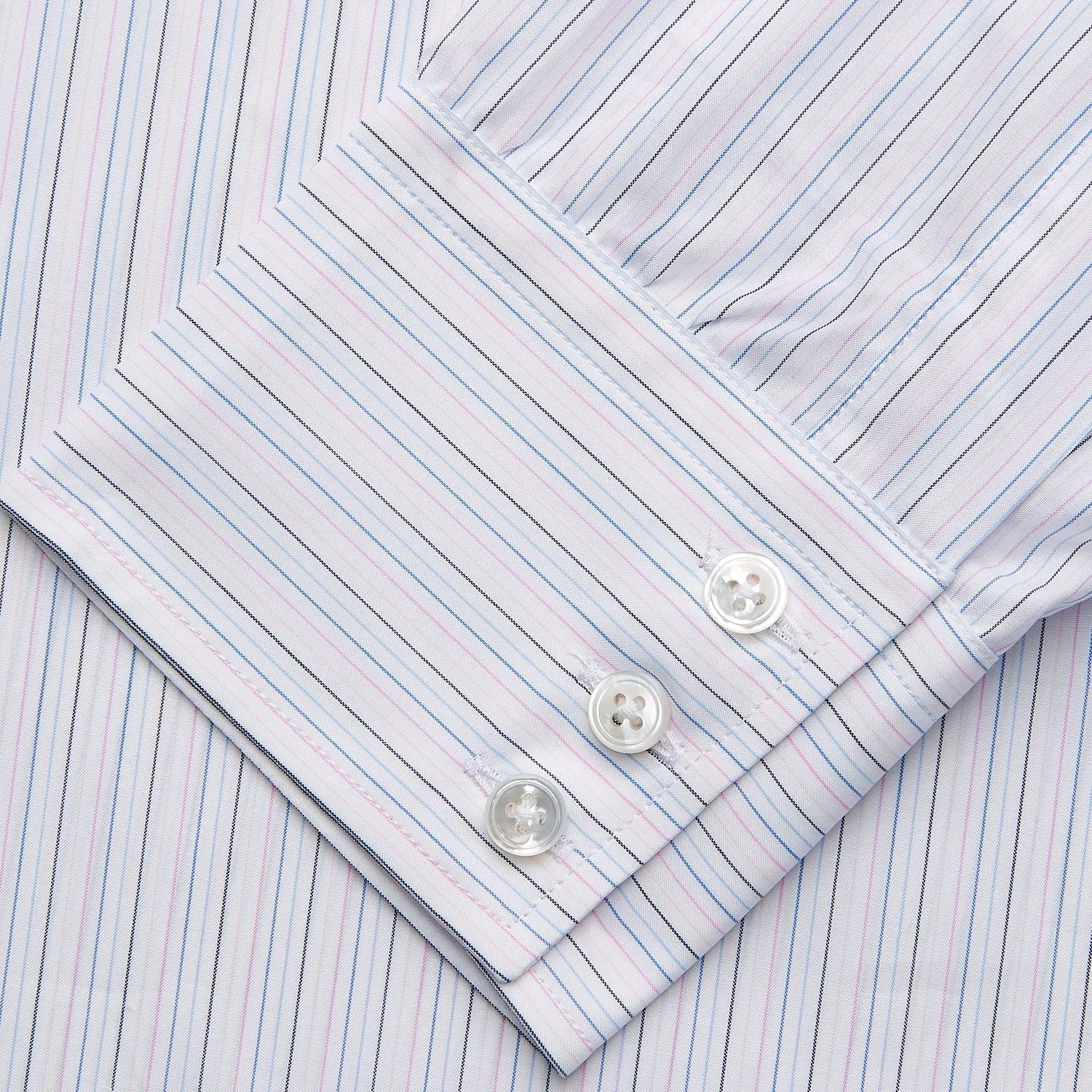 Blue Multi Stripe Regular Fit Mayfair Shirt sold by Turnbull & Asser product image thumbnail 3