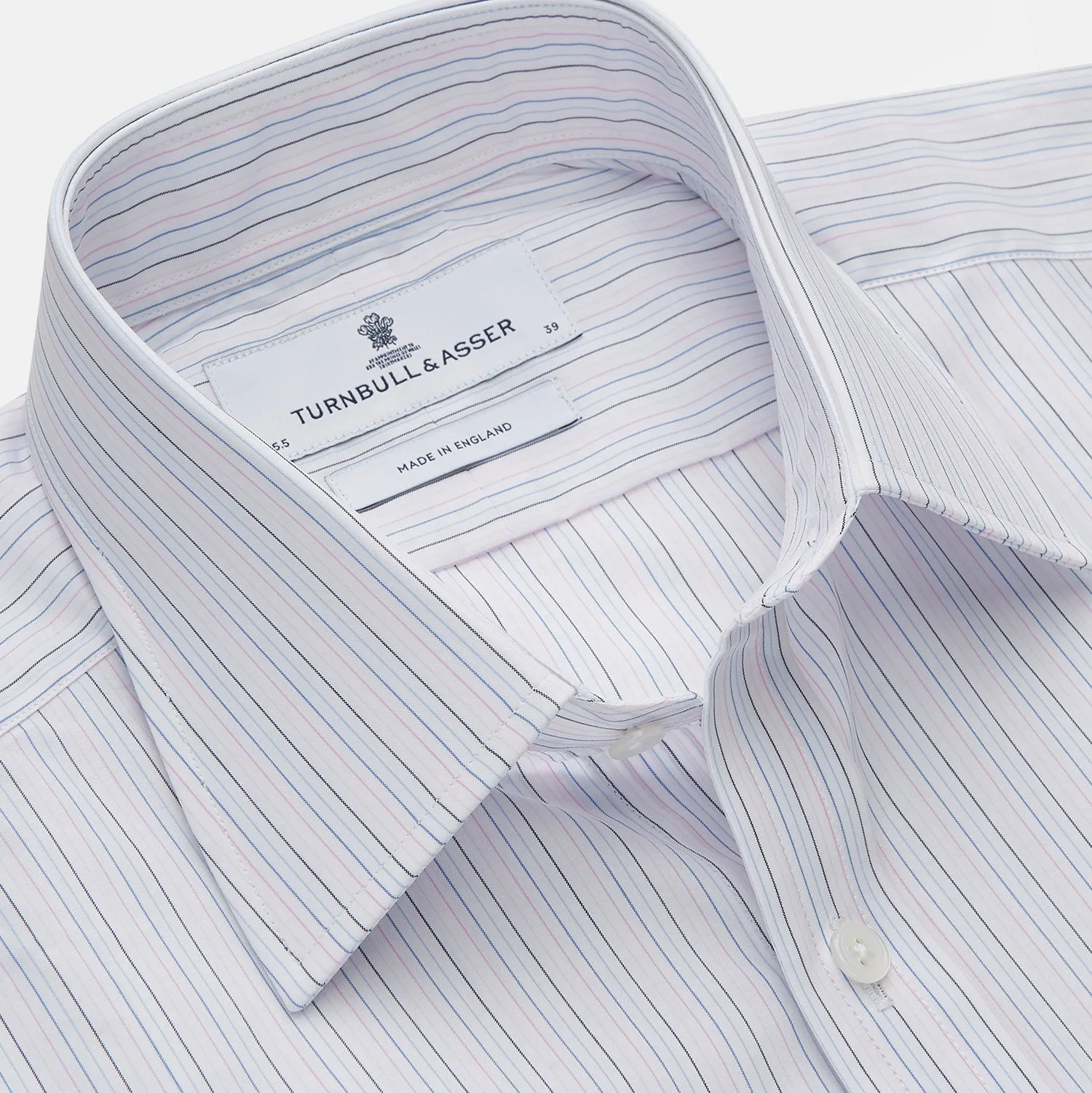 Blue Multi Stripe Regular Fit Mayfair Shirt sold by Turnbull & Asser product image thumbnail 2