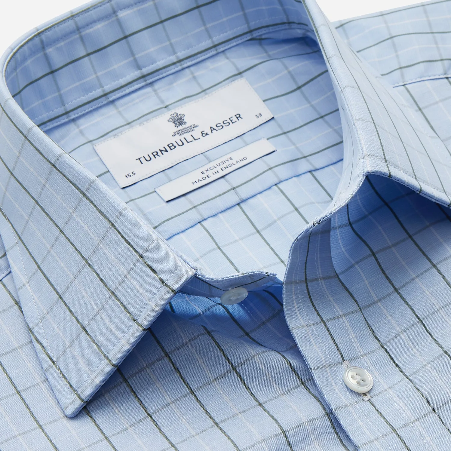 Green Graph Check Regular Fit Shirt with T&A Collar and 3-Button Cuffs sold by Turnbull & Asser product image thumbnail 2