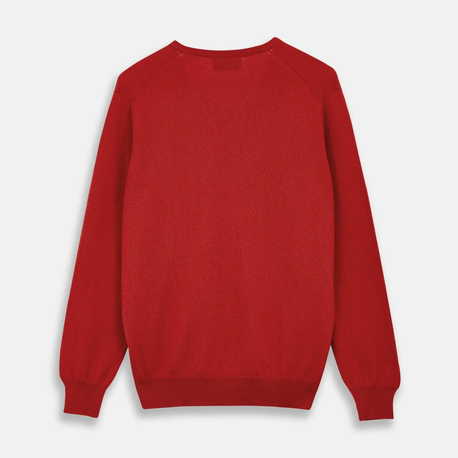 Red Cashmere V-Neck Jumper sold by Turnbull & Asser product image thumbnail 3