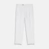 White Cotton Pleated Trousers sold by Turnbull & Asser