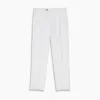 White Cotton Pleated Trousers sold by Turnbull & Asser