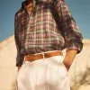 White Cotton Pleated Trousers sold by Turnbull & Asser