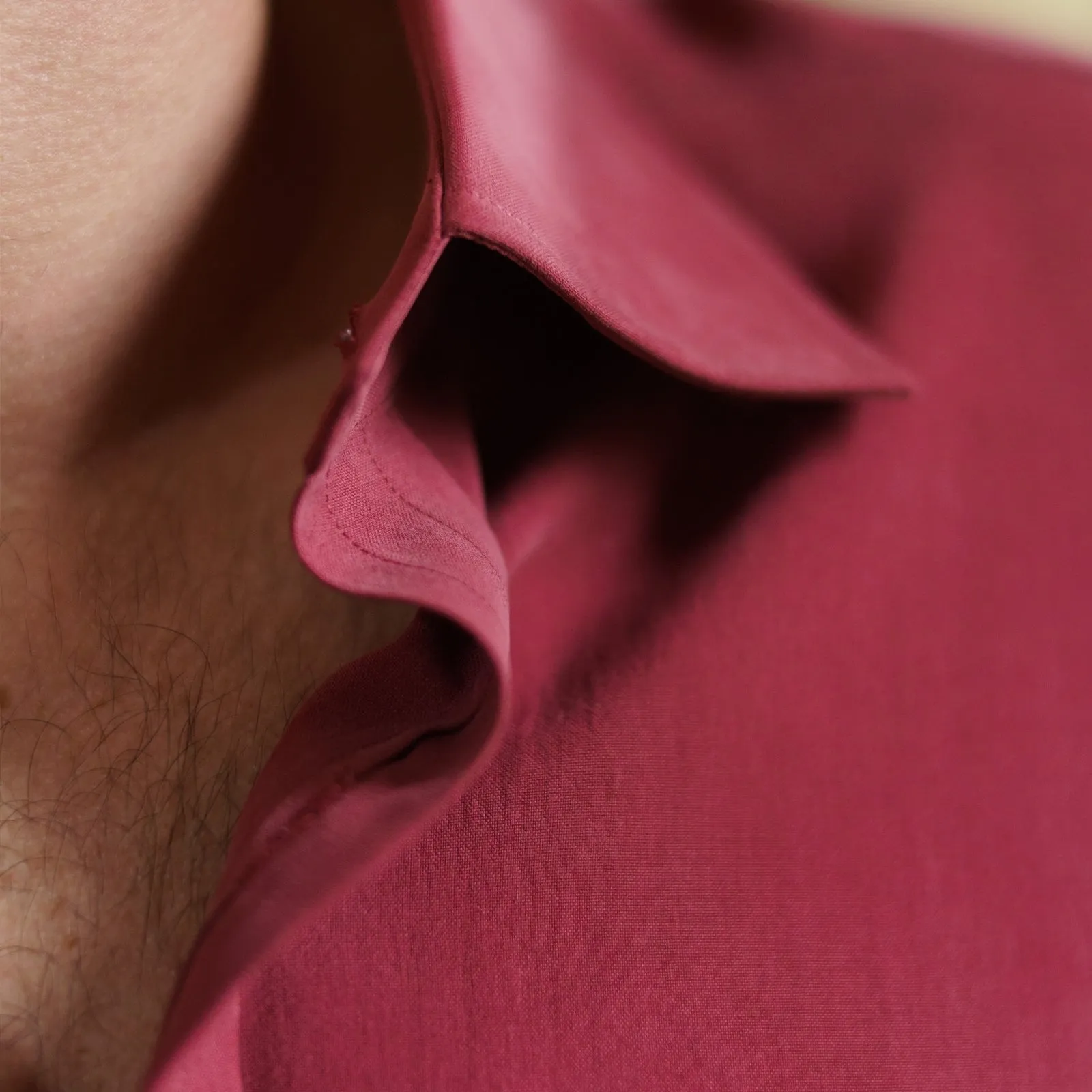 Burgundy Silk Shirt with T&A Collar and 3-Button Cuffs sold by Turnbull & Asser product image thumbnail 4