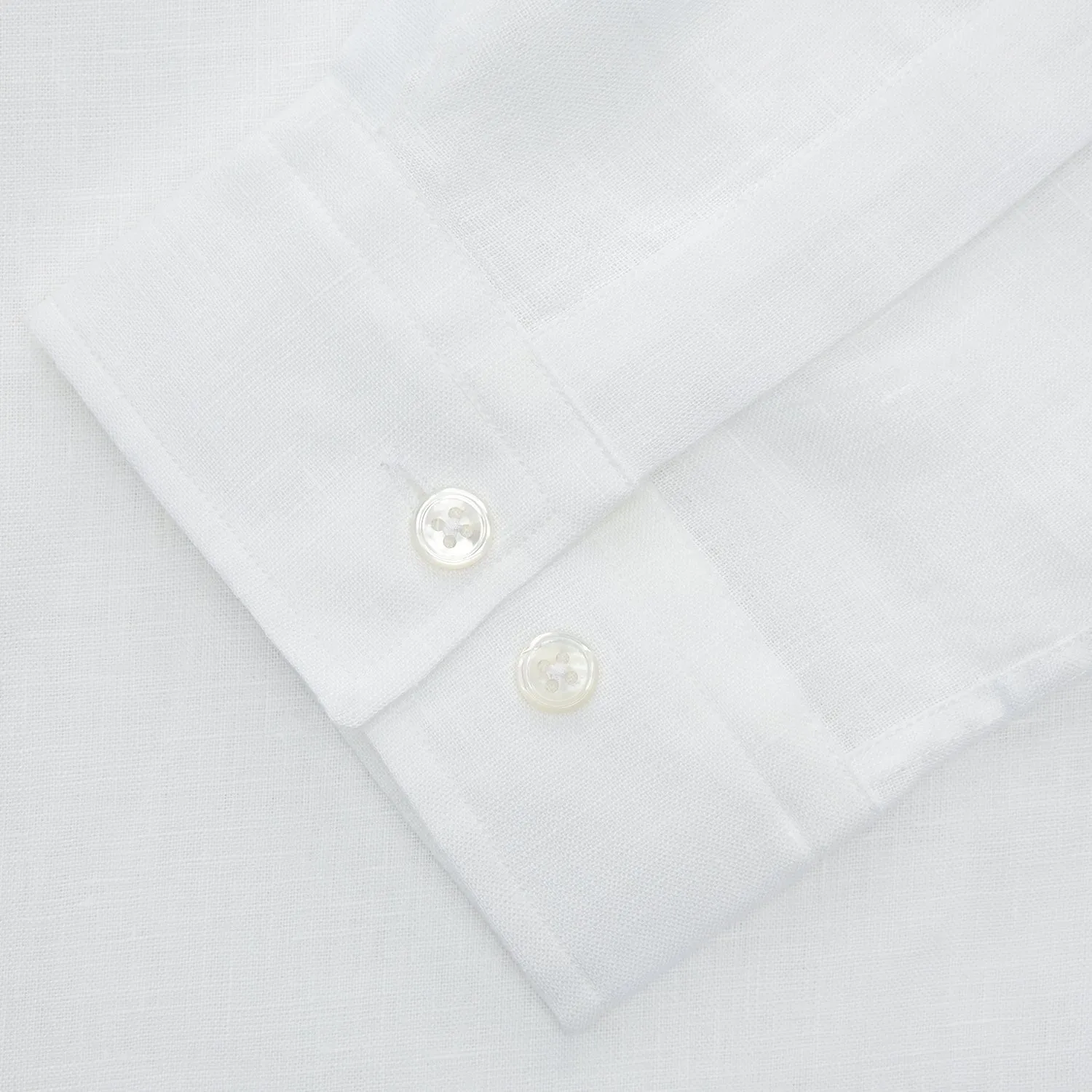 White Linen Holiday Fit Winnington Shirt sold by Turnbull & Asser product image thumbnail 2