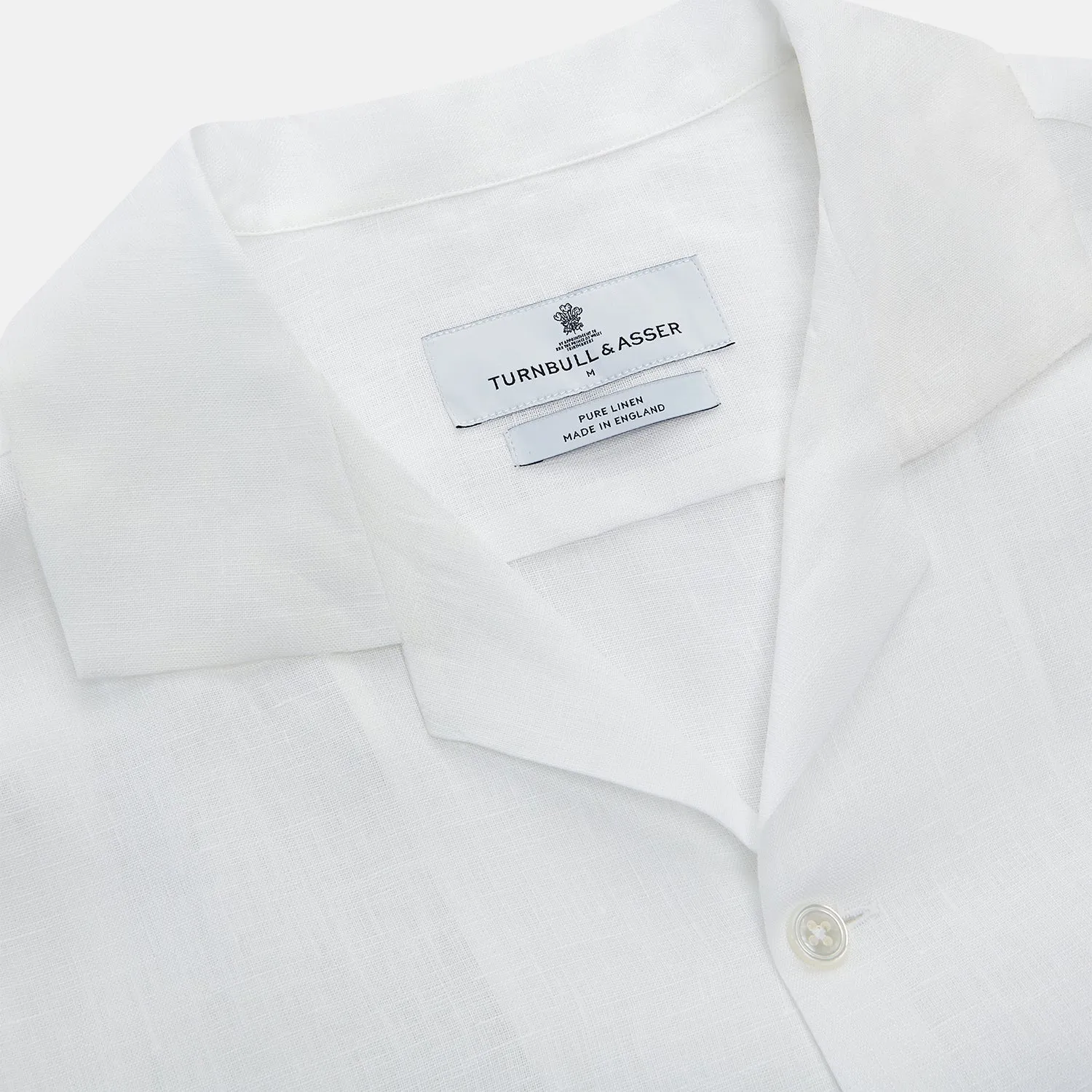 White Linen Holiday Fit Winnington Shirt sold by Turnbull & Asser product image thumbnail 3